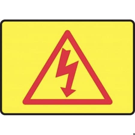 Accuform HIGH VOLTAGE AND HAZARD SIGN 7 X 10 MELC504XV MELC504XV